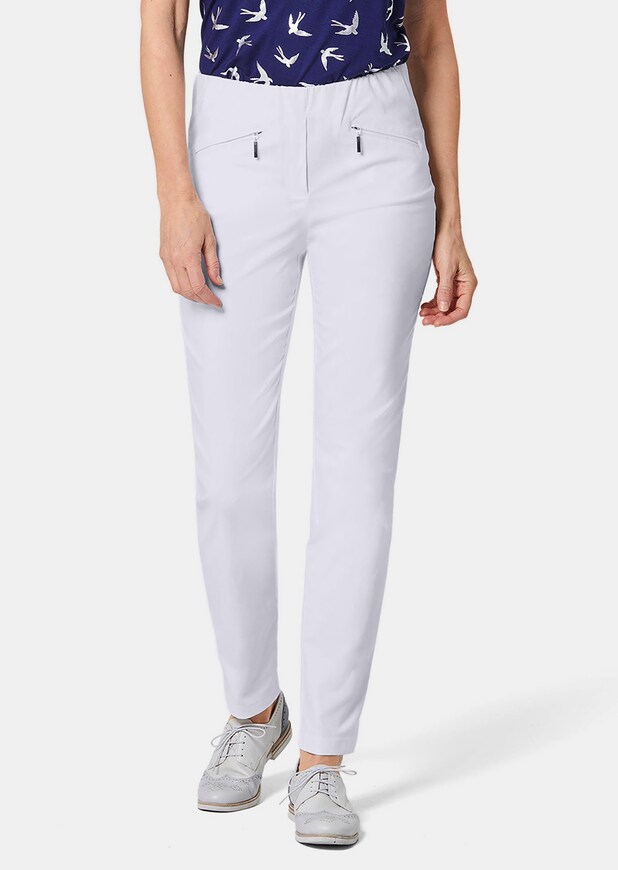 Superelastische broek LOUISA met zakken met rits