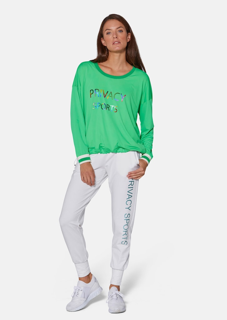 Sweatshirt with PRIVACY logo print 1