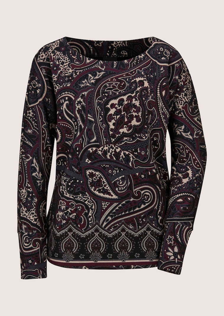 Sweatshirt mit Paisley-Print und Fledermausärmeln