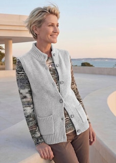 Gilet en tricot léger avec patte de boutonnage thumbnail 2