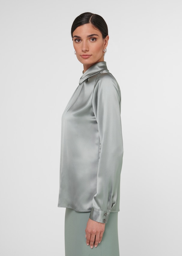 Glamorous slip blouse with stand-up collar 3
