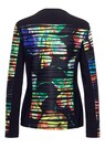 Farbenfrohe Jerseyjacke mit feiner Struktur thumbnail 3