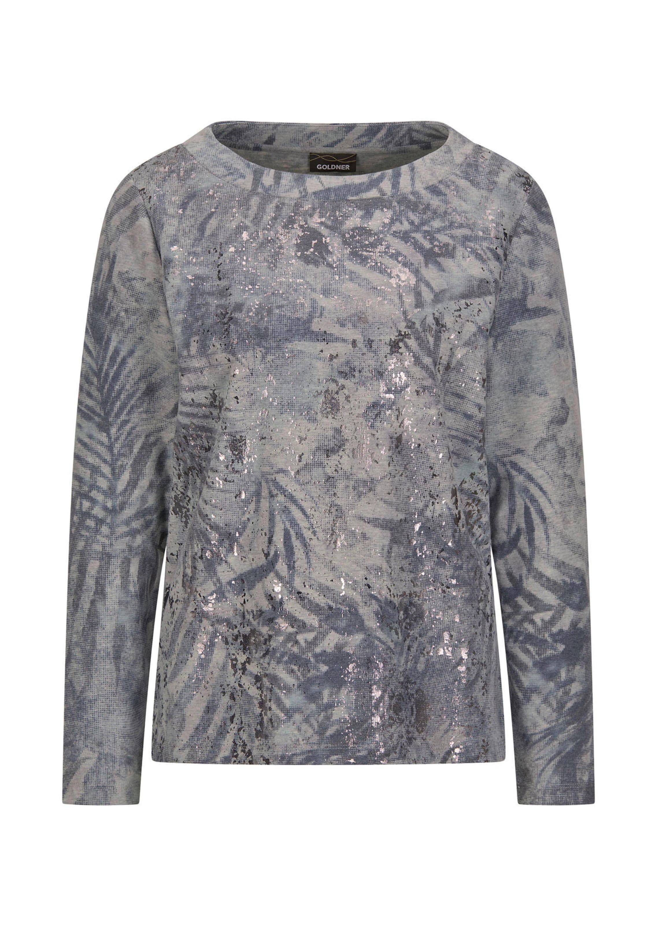 Sweatshirt in Metallic-Optik
