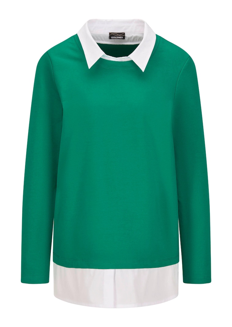 Sweatshirt in 2-in-1-look