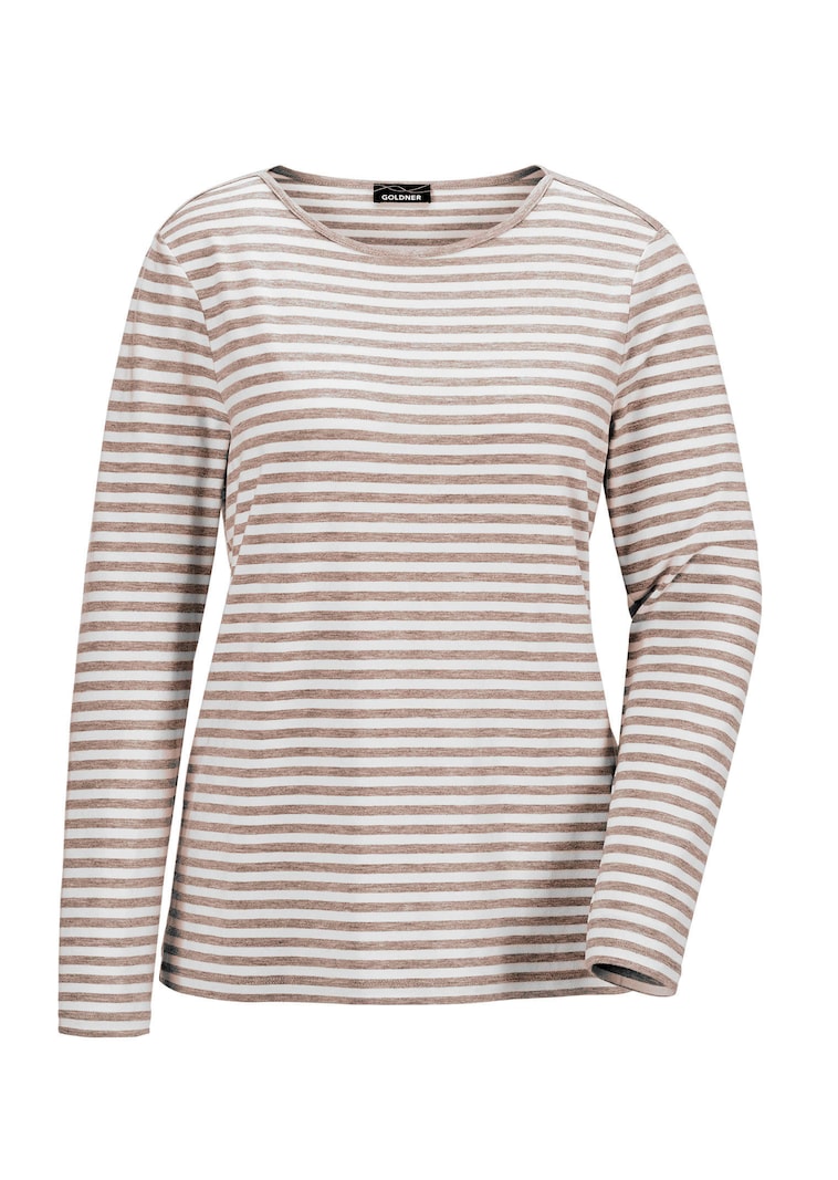 Gestreept shirt met boothals