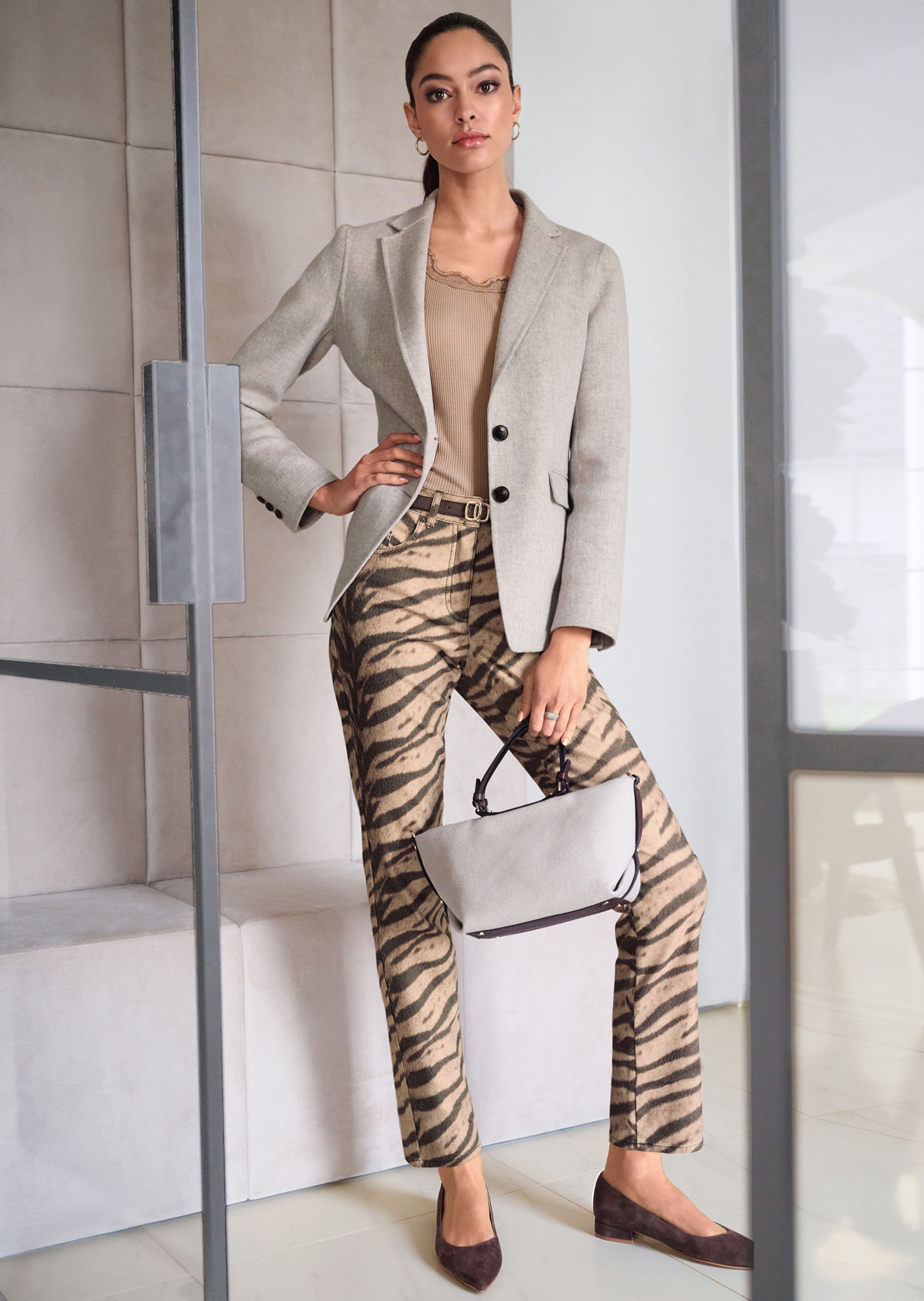 Doubleface-Blazer aus reiner Wolle