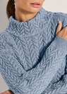 Stehkragen-Pullover mit Zopfmuster thumbnail 5