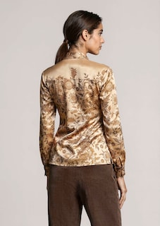 Schluppenbluse mit floralem Print thumbnail 3