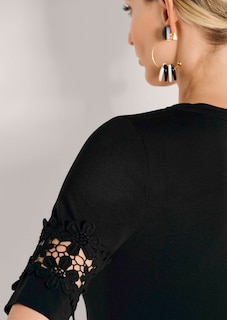 Shirt mit Halbarm und Spitzendetail thumbnail 5