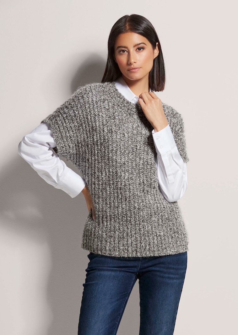 Pullover mit Metallic-Effekt