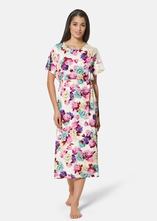 Nachtkleid mit Spitze und Blütenprint thumbnail 2