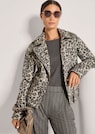 Biker-Jacke in bedruckter Scuba-Qualität thumbnail 4