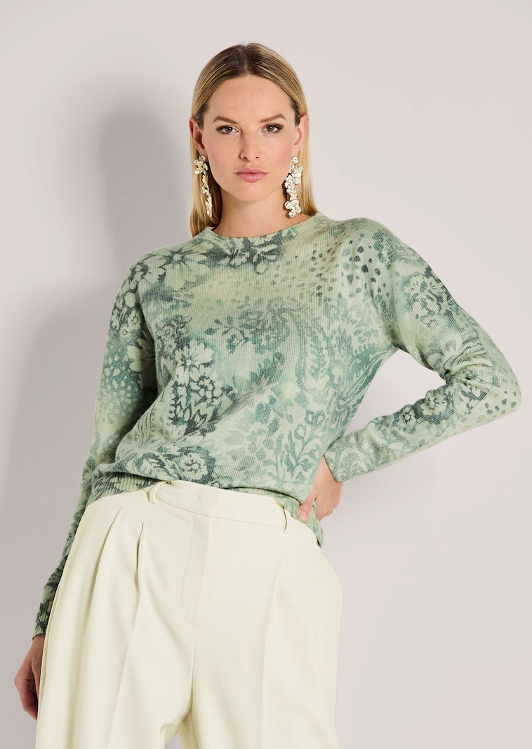 Pullover mit All-over-Print