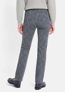 Pantalon LOUISA avec motif floral ton sur ton thumbnail 3