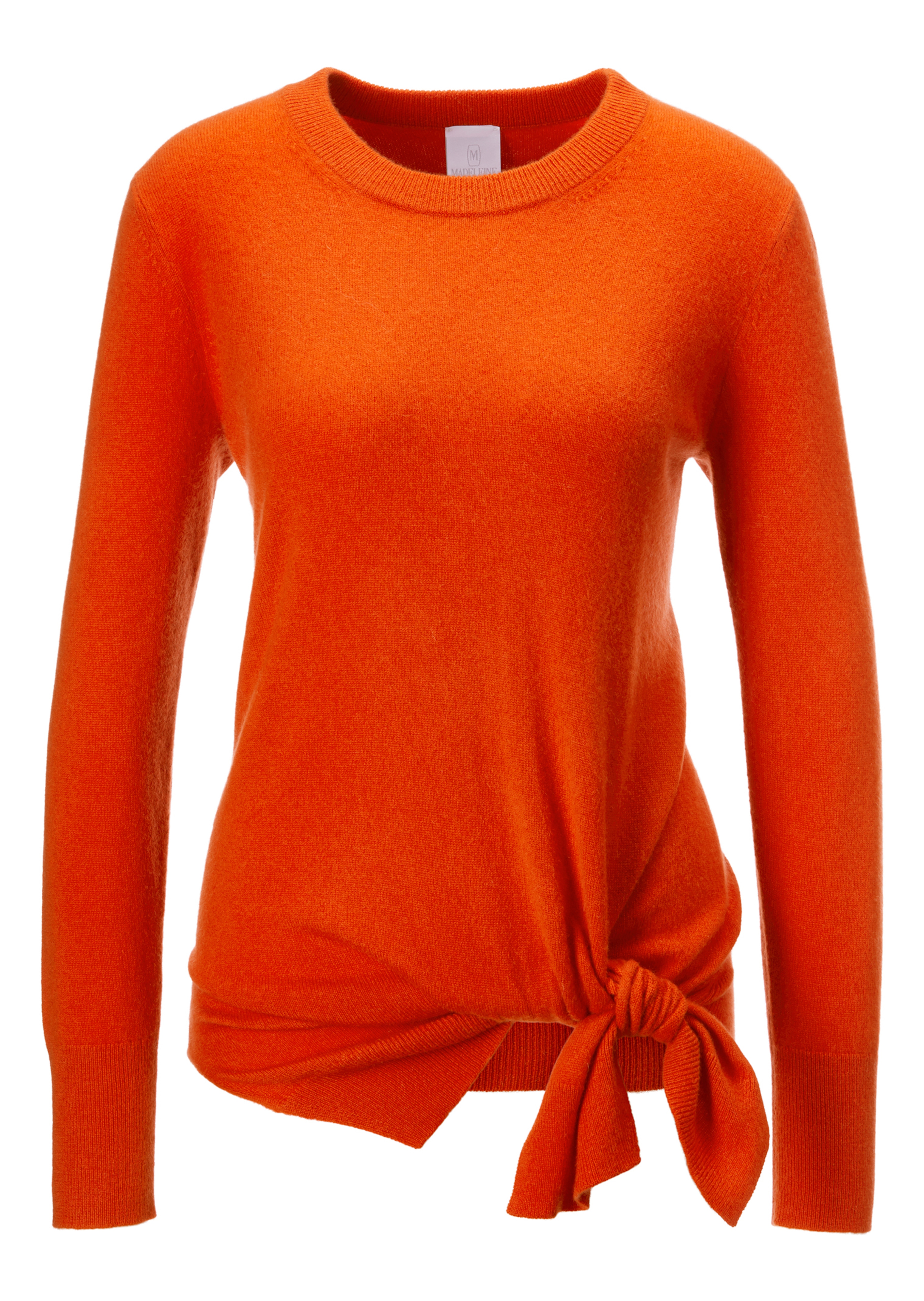 Cashmere jumper with decorative knots