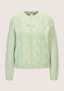 Grobstrick-Pullover mit Zopfmuster thumbnail 6