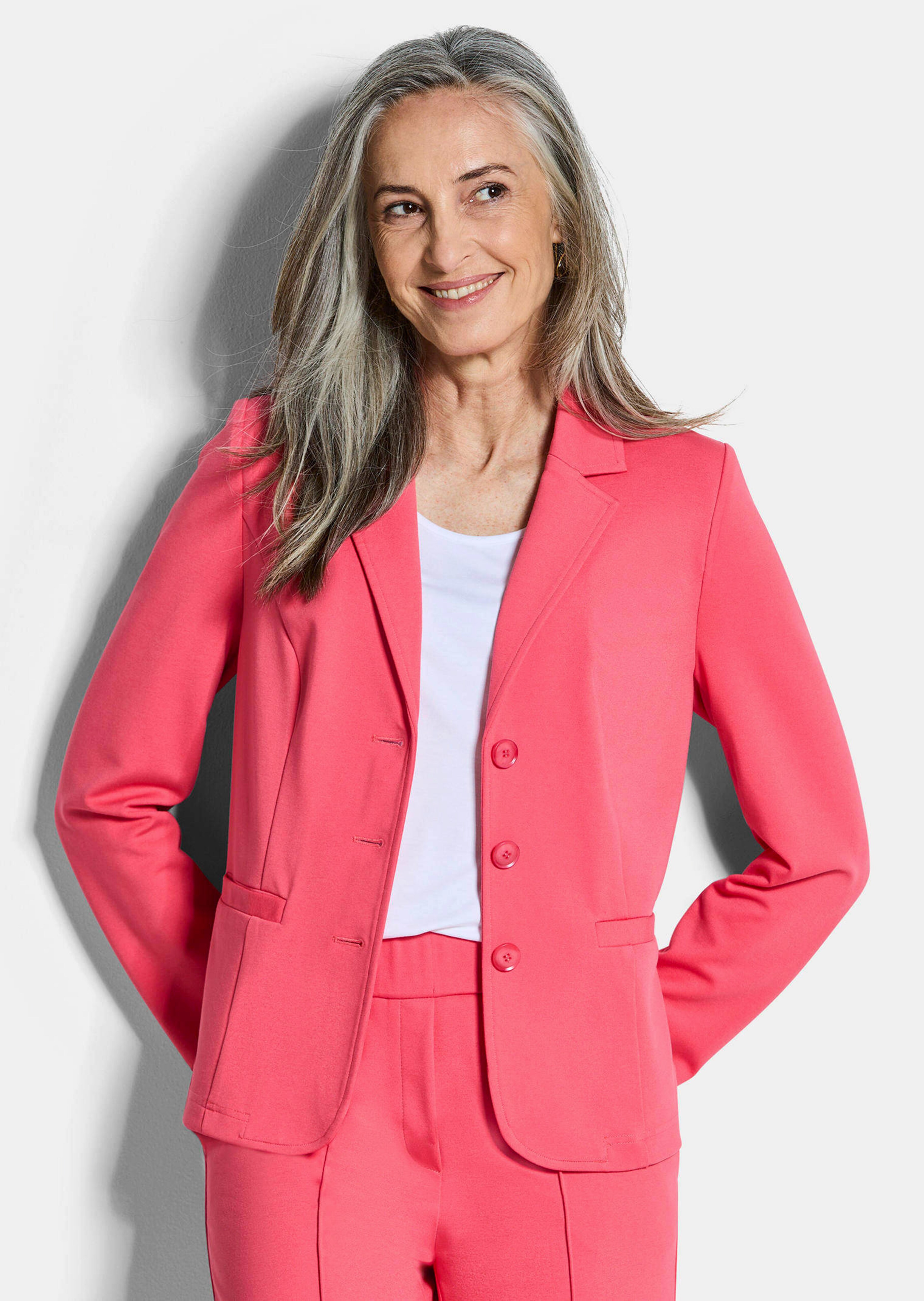 Jersey-Blazer mit Reverskragen