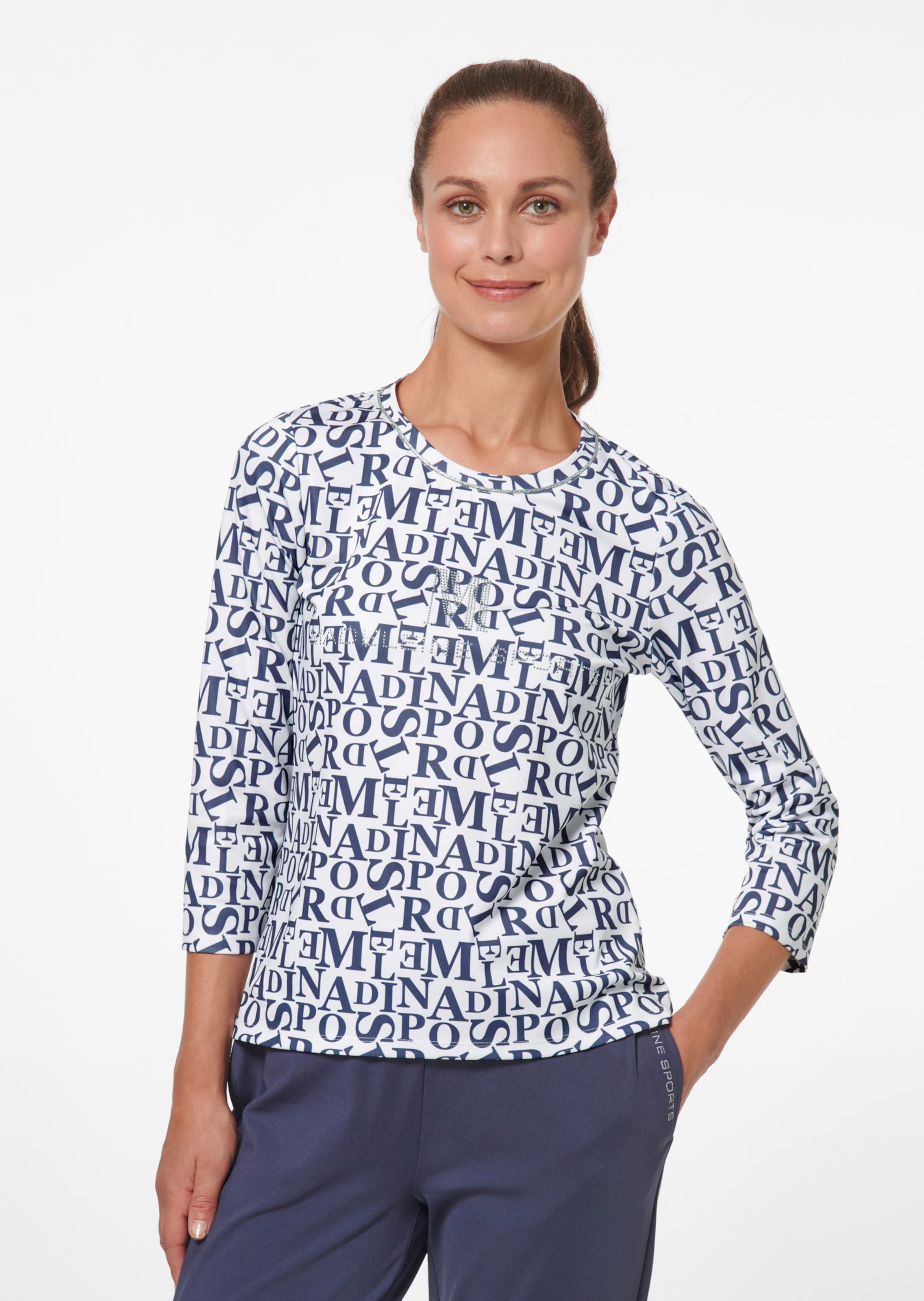 Shirt mit 3/4-Ärmel und Letterprint