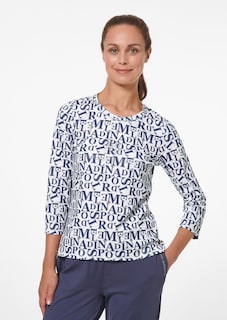 Shirt mit 3/4-Ärmel und Letterprint thumbnail 1