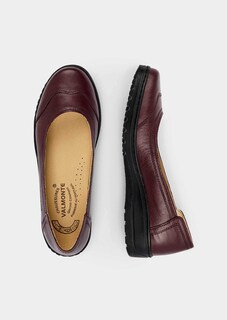 Ballerines en cuir avec surpiqûres décoratives matelassées thumbnail 2