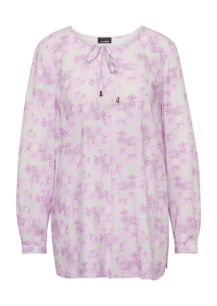 Gedessineerde blouse van katoen met fijn garen 5