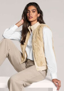 Gilet en fourrure synthétique avec col montant thumbnail 4