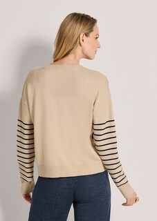 Sportiver Strickpullover mit Streifenmuster thumbnail 3