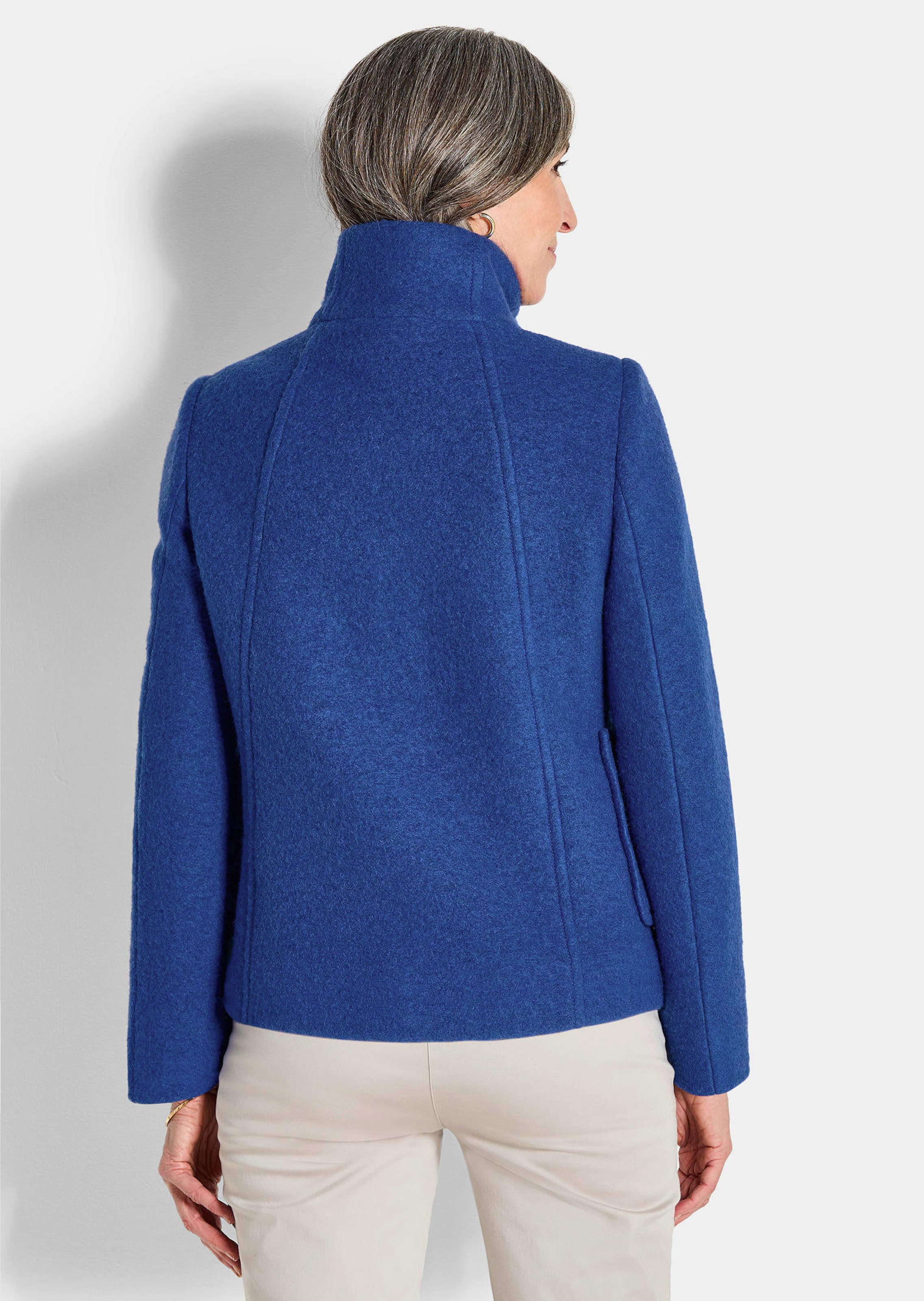 Veste Femme Per Una En Laine Mouchetée - Taille 14, Noir, Entièrement Doublée, Occasion TB