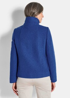Veste en laine mélangée à col droit thumbnail 3