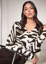 Zebra-Pullover mit flauschigem Alpaka thumbnail 7