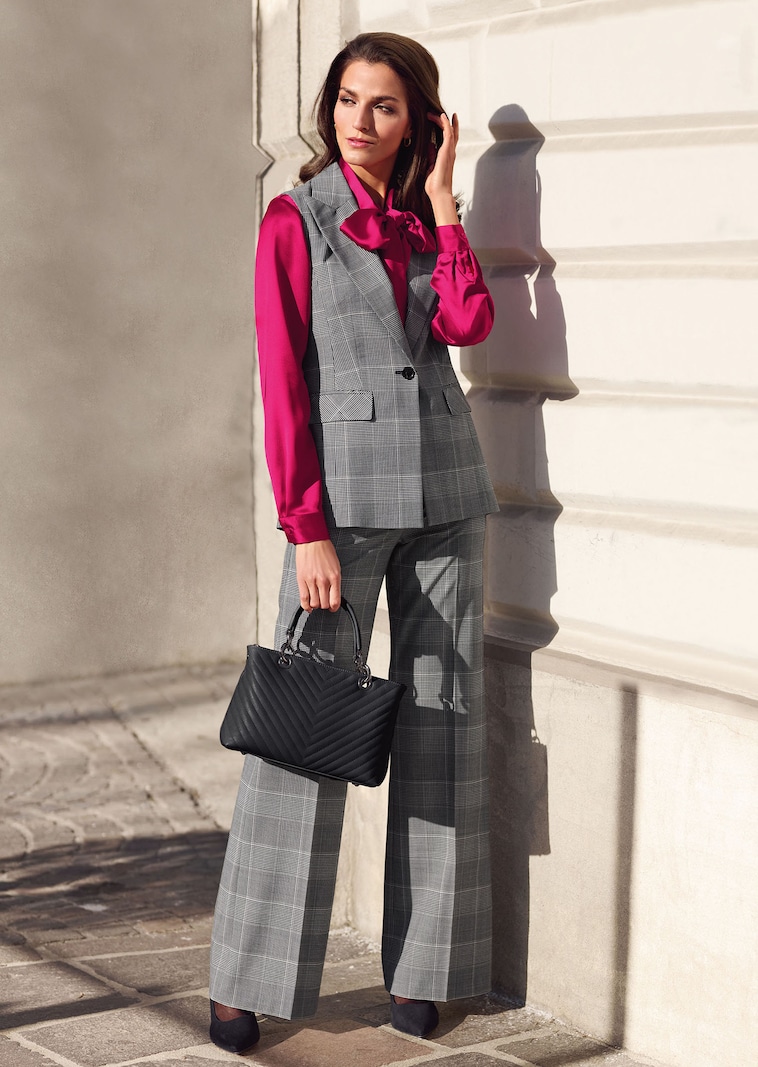 Klassisch-elegante Glencheck-Weste