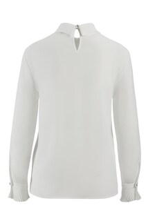 Blouse met ronde hals, opstaande kraag en geplooide manchetten thumbnail 3