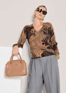 Kaschmir-Pullover mit Allover-Print thumbnail 4