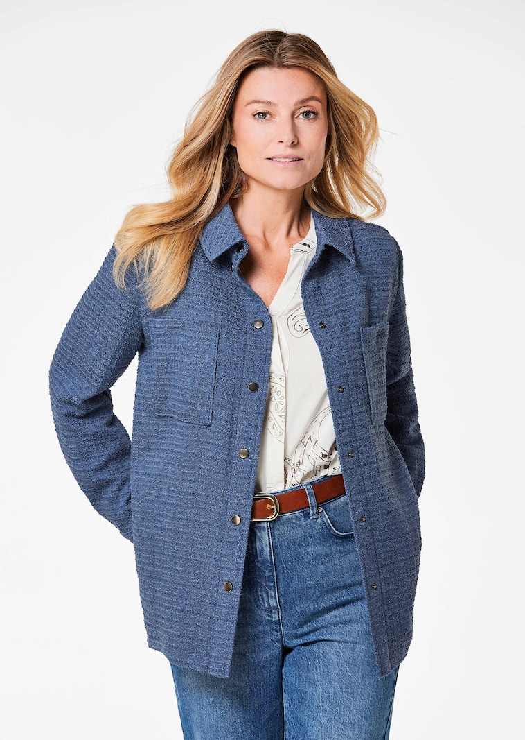 Veste chemisier aspect bouclette