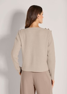 Pullover mit Struktur und Glanz-Effekten thumbnail 3