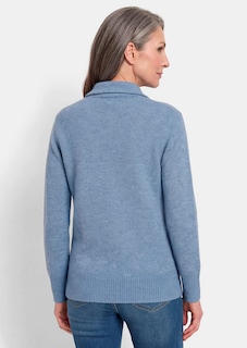 Strickjacke in Rippenstruktur mit Reißverschluss thumbnail 3