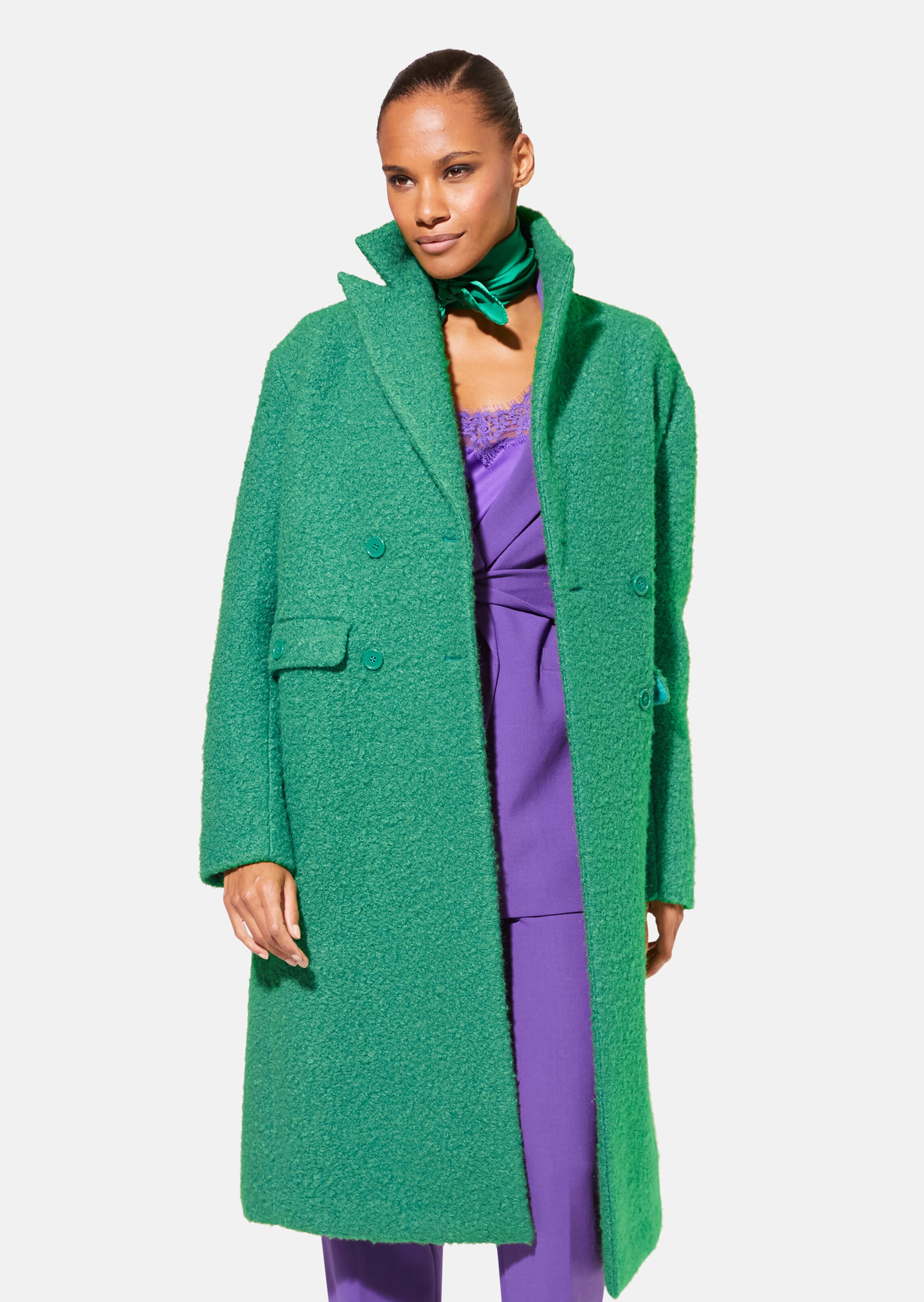 Emerald green wool coat best sale