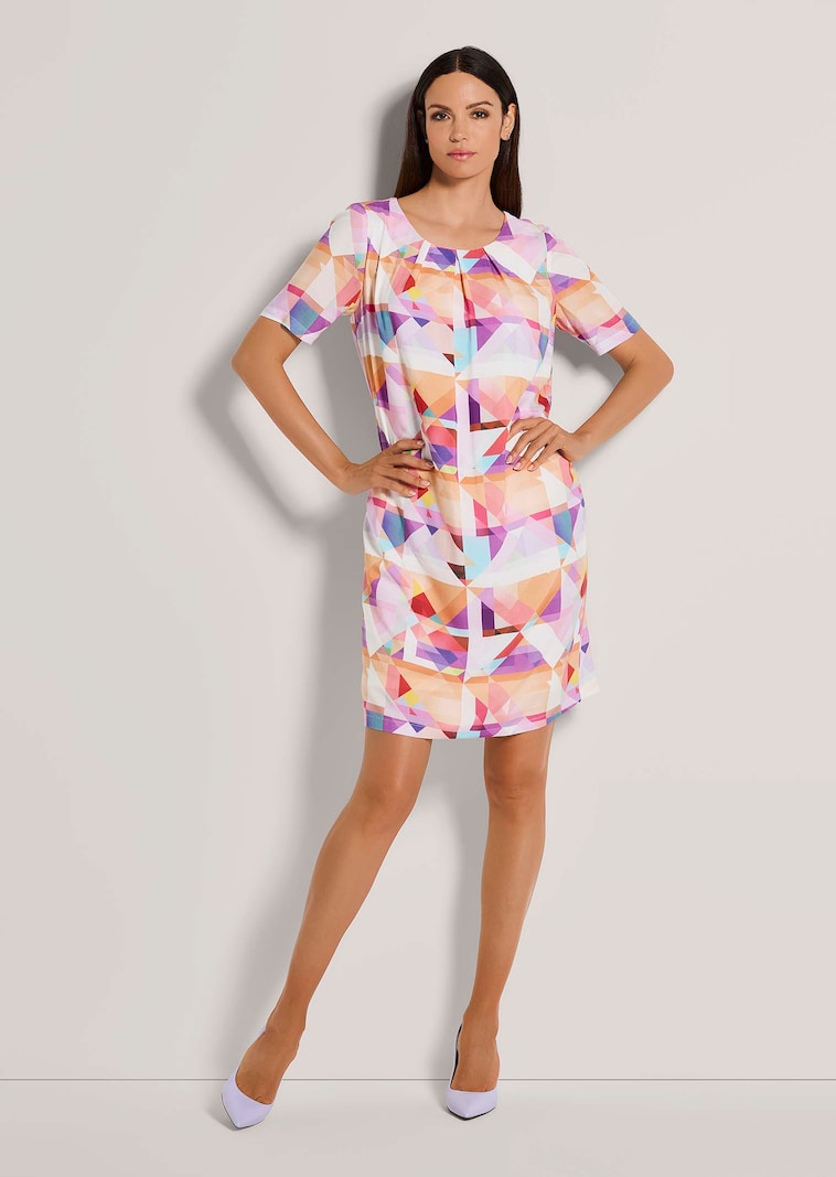 Kurzarm-Kleid mit Unikat-Print