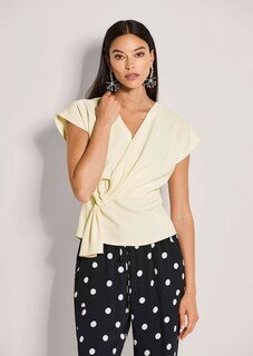 Blouse with wrap effect and V-neckline thumbnail 1