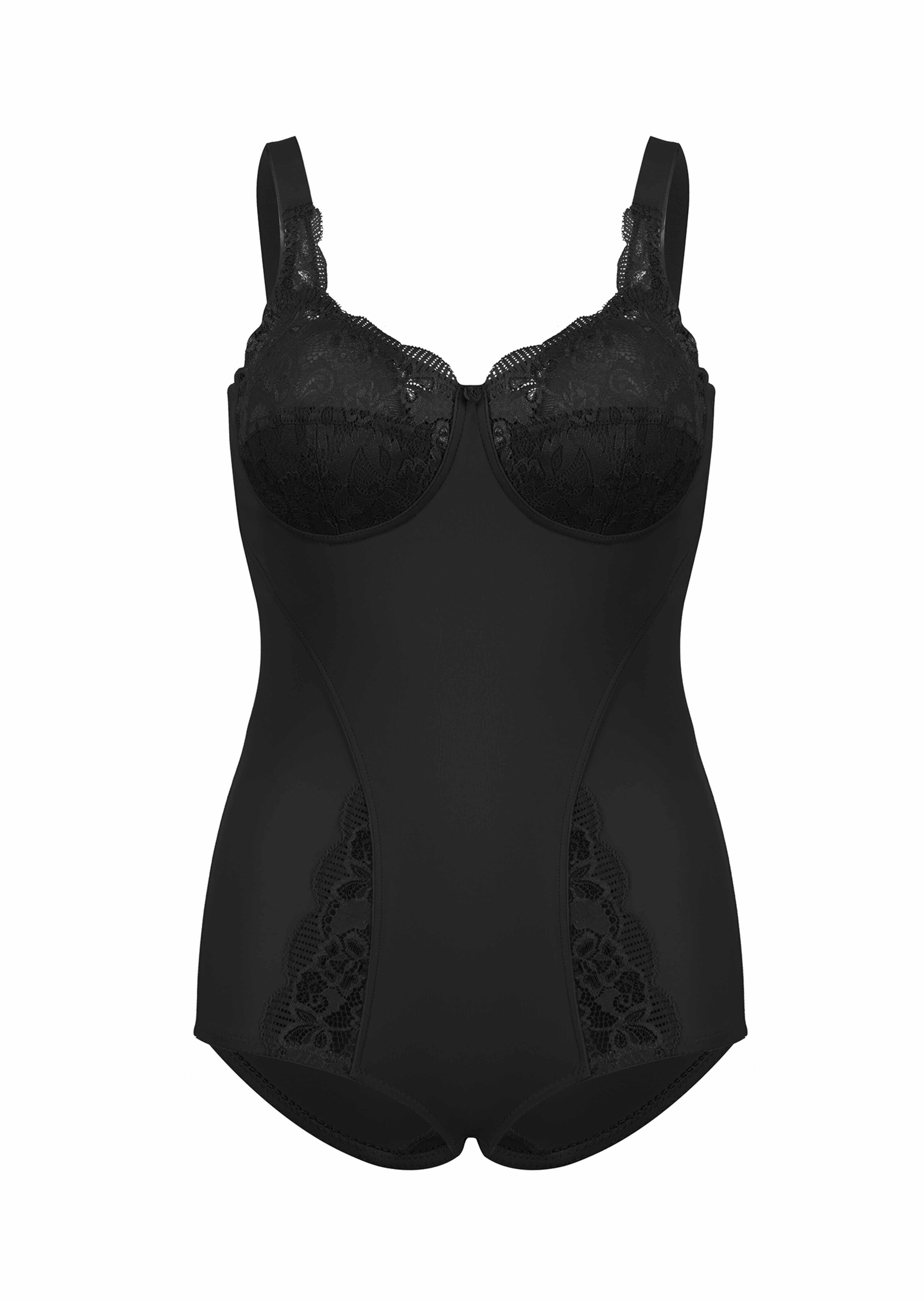 Bügelloser Body mit Spitze an den Cups