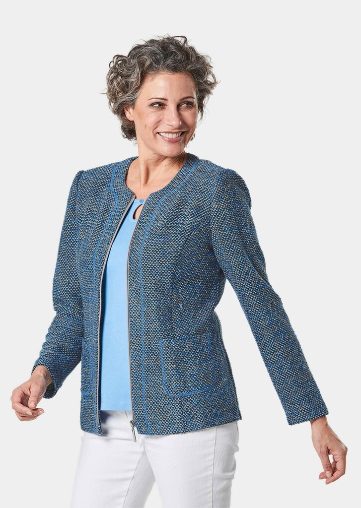 Jersey blazer met structuur