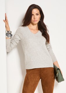 Schurwoll-Pullover mit V-Ausschnit thumbnail 7