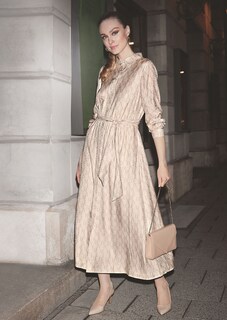 Bedrucktes Hemdblusenkleid mit Gürtel thumbnail 7