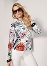 Sweat-Jacke mit Unikat-Print thumbnail 4