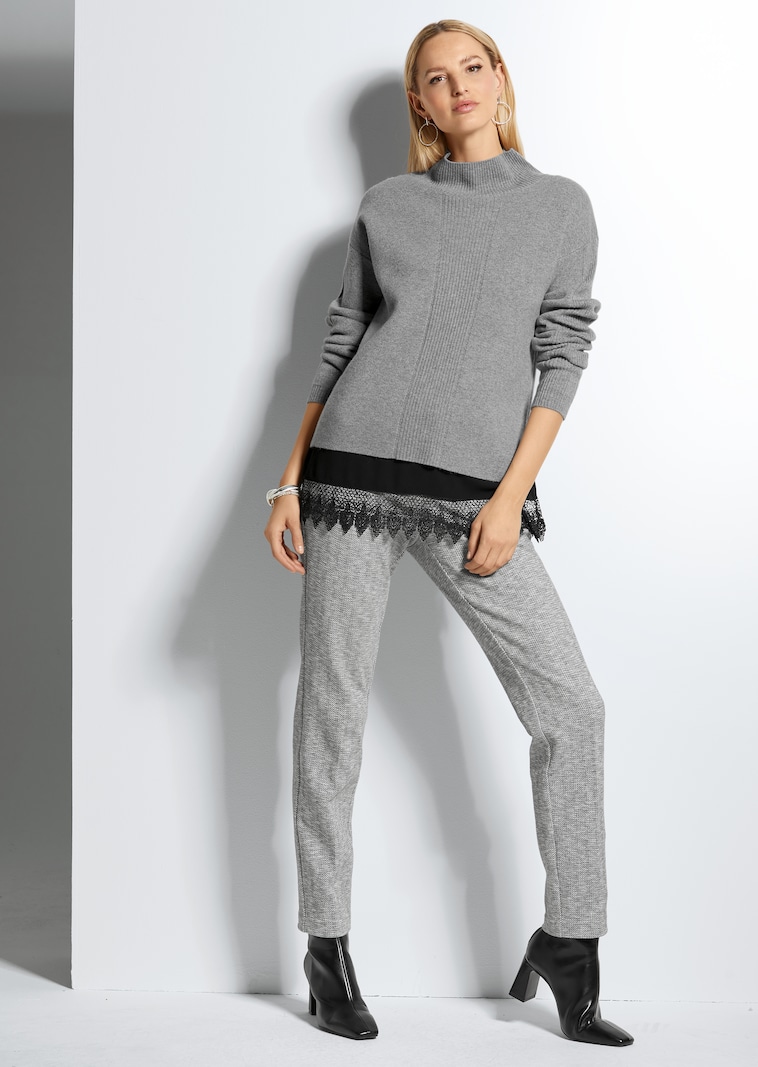 Kurzer Stehkragen-Pullover mit Good Cashmere