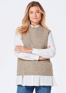 Ribpullover met opstaande kraag thumbnail 7