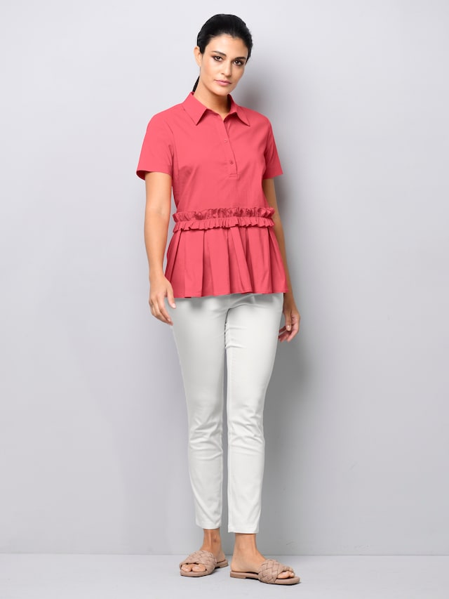 Bluse mit Rüschenband 1