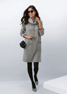 Strickkleid mit weitem Rollkragen thumbnail 2