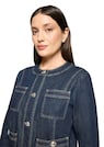 Feminine Jeansjacke ohne Kragen thumbnail 4