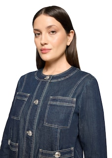 Feminine Jeansjacke ohne Kragen thumbnail 4